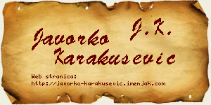 Javorko Karakušević vizit kartica